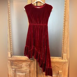 Gorgeous Red Velvet Mia Joy Joyfolie Asymmetrical Dress girls size 8